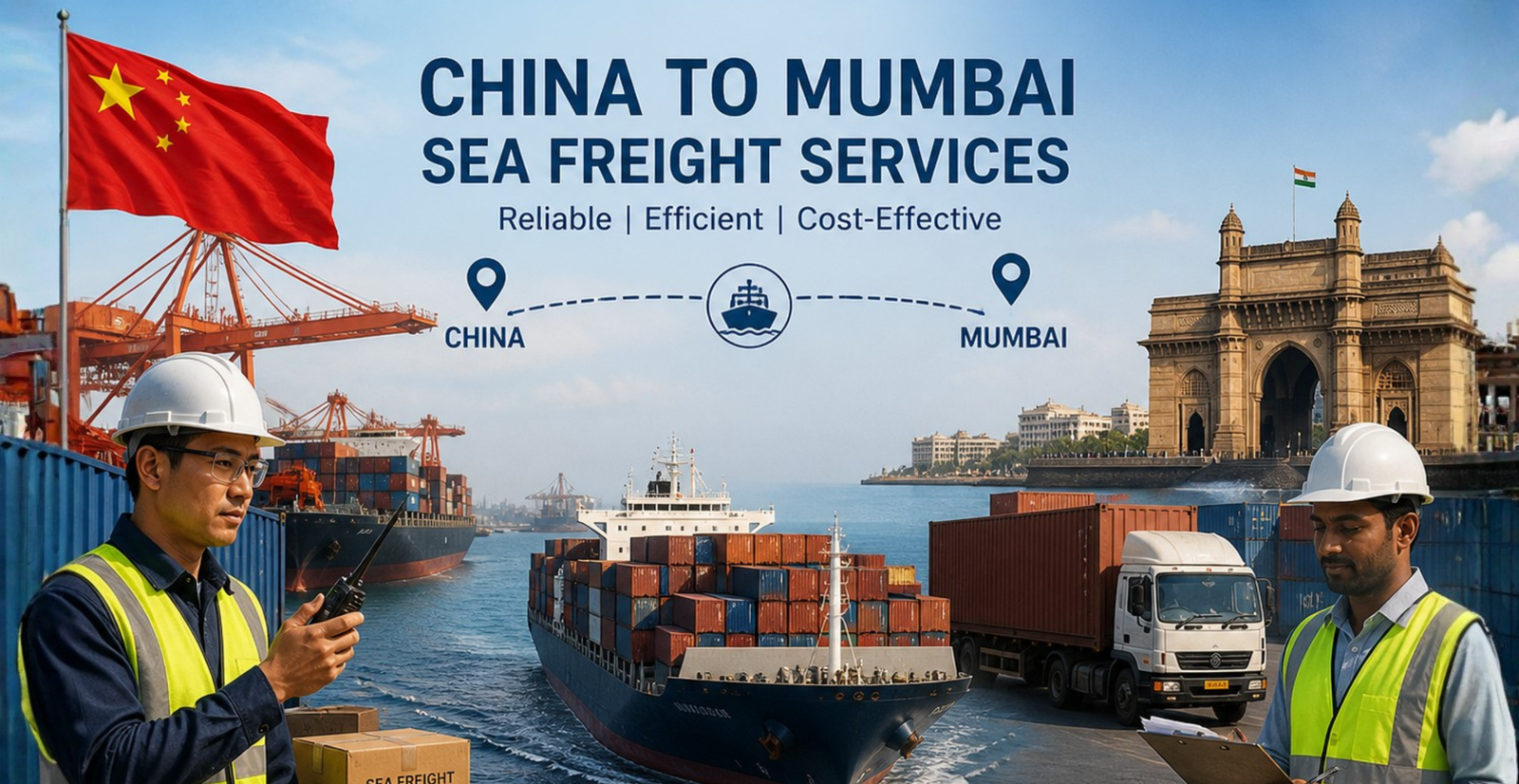 China to Mumbai Sea Freight Services Container Shipping JNPT